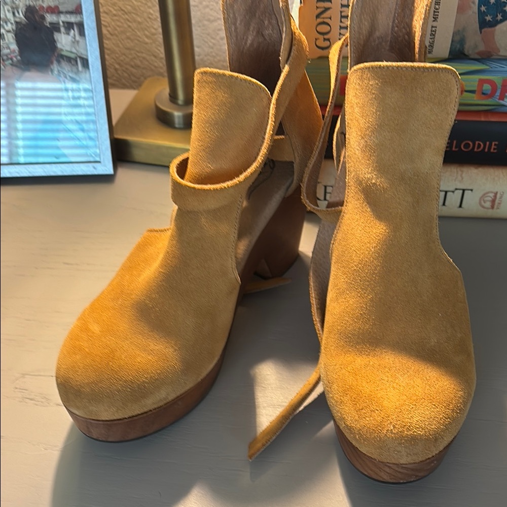 Free People Yellow Platform Shoes